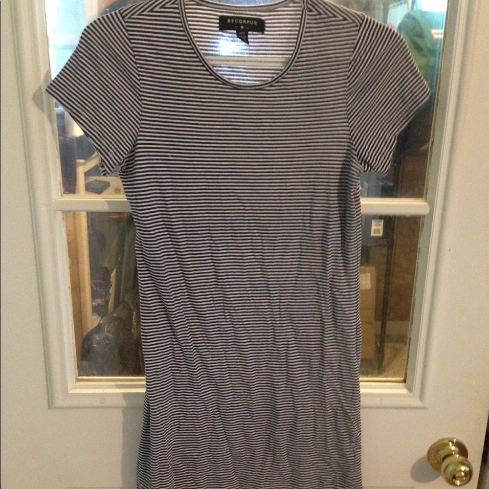 ❗️FINAL SALE❗️Tshirt dress bodycon navy and white